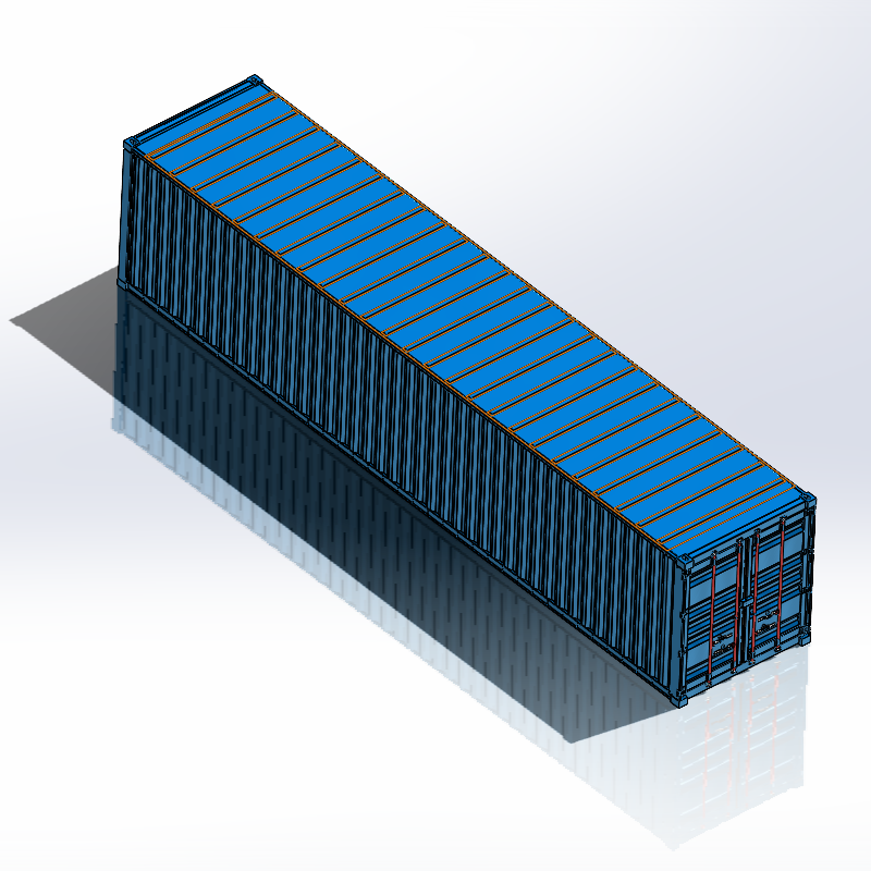 11套集装箱模型-Solidworks机械设计图纸的图5